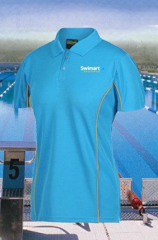 Women's Custom Made Polo 2022 - Cyan:Cyan